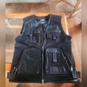 Harley Davidson Leather Tactical Vesy